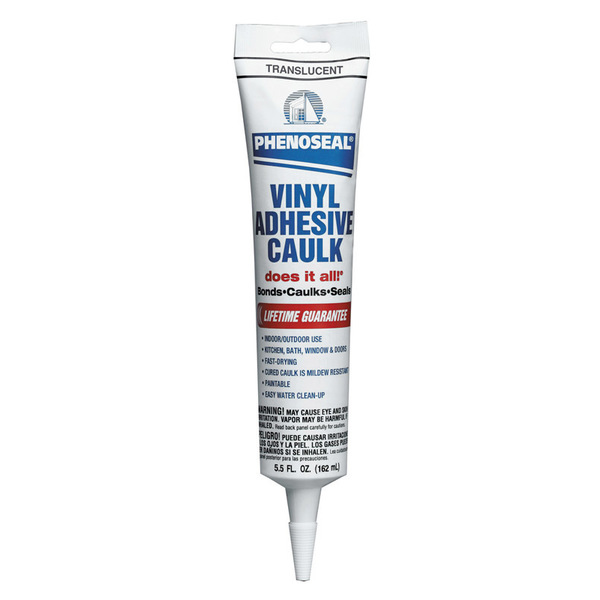 Phenoseal Caulk, 5.5 oz, Clear 07027